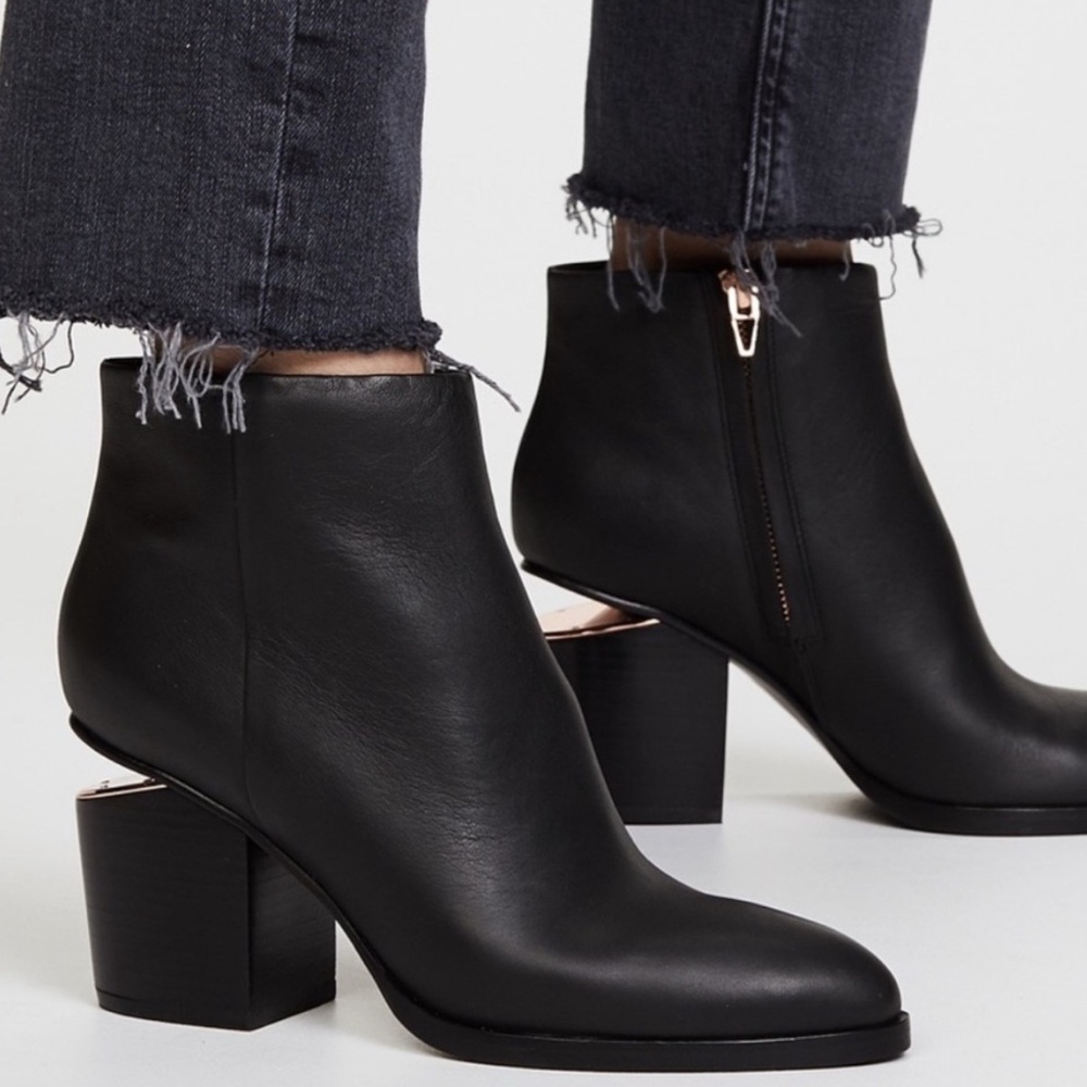 Alexander Wang Gabi Ankle Boot Black/Rose Gold